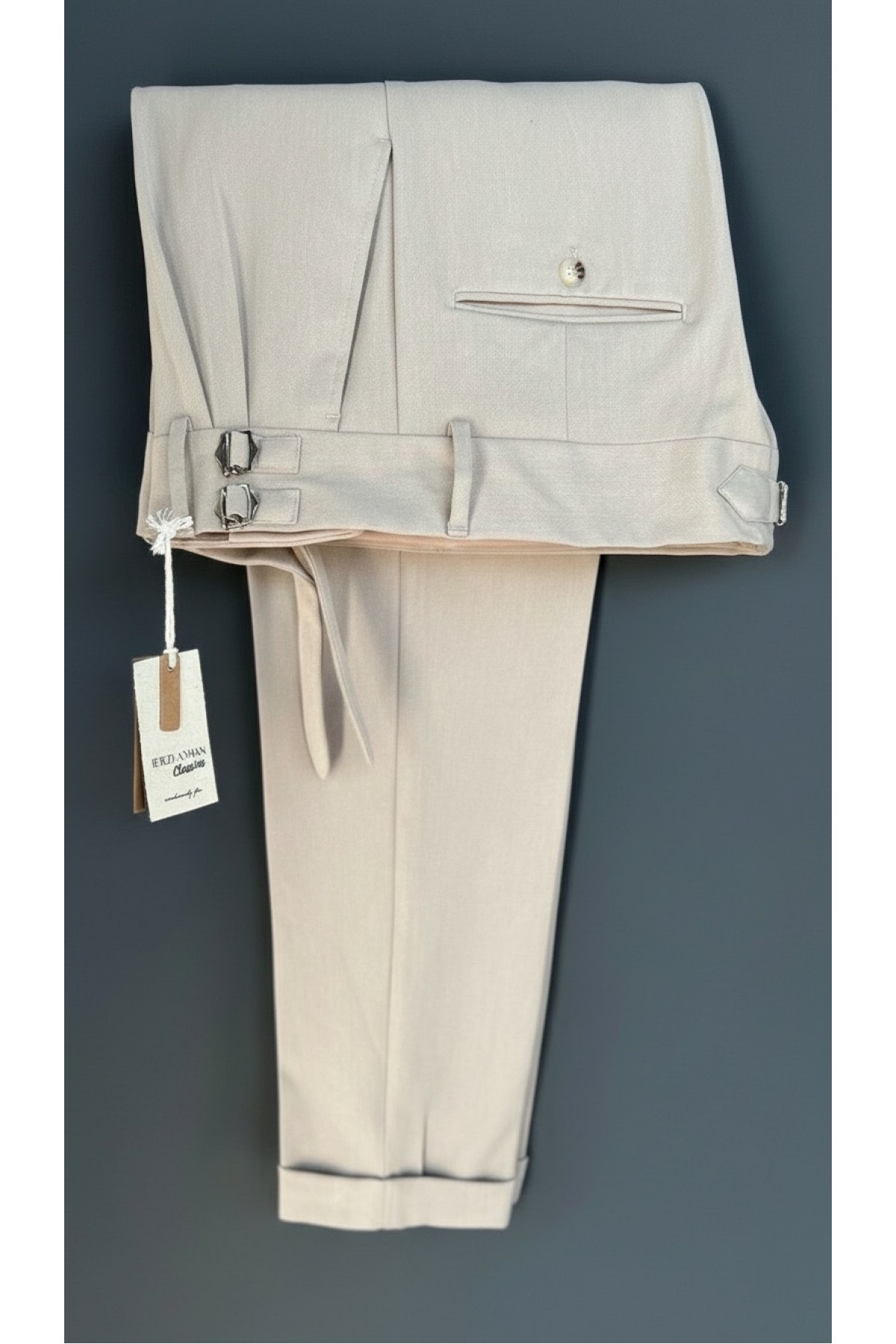 Çift Tokalı Pantolon