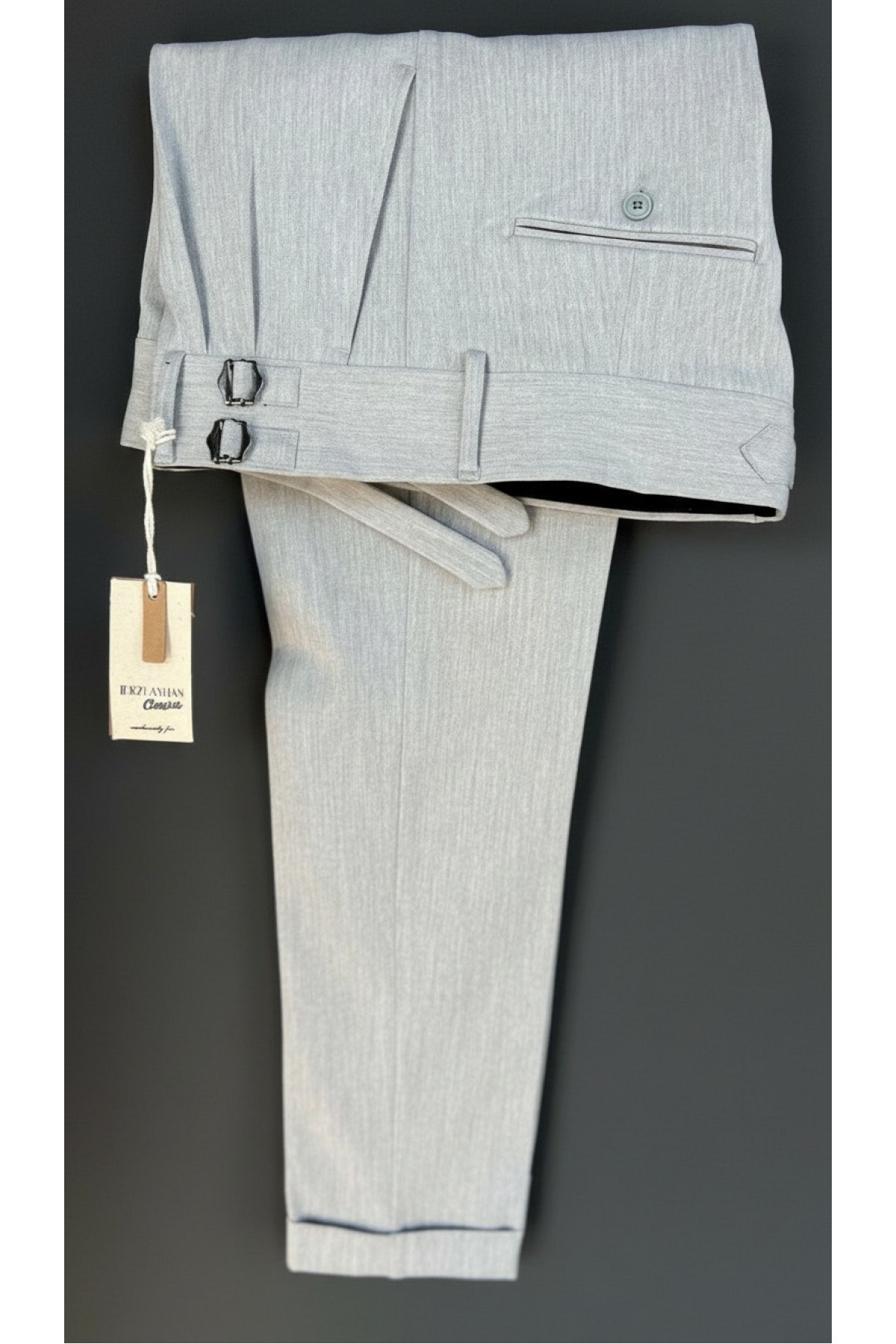 Çift Tokalı Pantolon